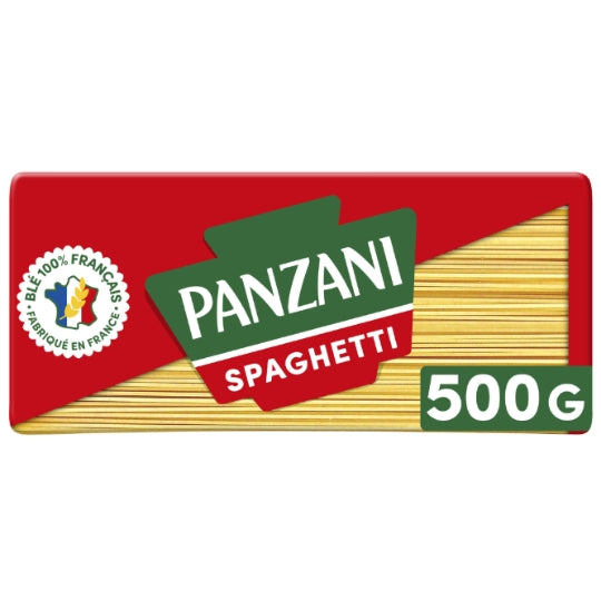 Pâtes spaghetti PANZANI — le paquet de 500g — Lot de 3