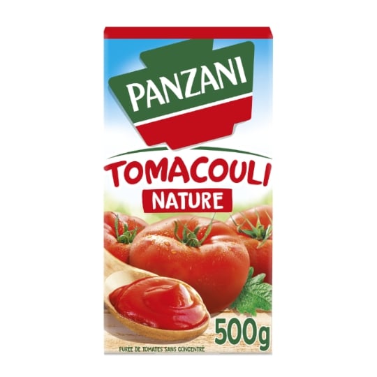 Purée de tomates Tomacouli PANZANI — la brique de 500g — Lot de 3