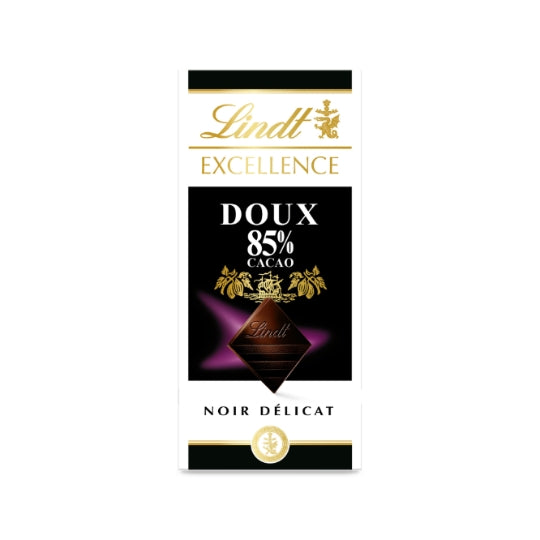 Tablette de Chocolat Noir Excellence 85% LINDT — La tablette de 100g — Lot de 3