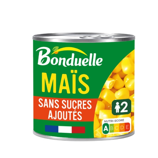 Maïs sans sucres ajoutés BONDUELLE — la boîte de 285g — Lot de 3