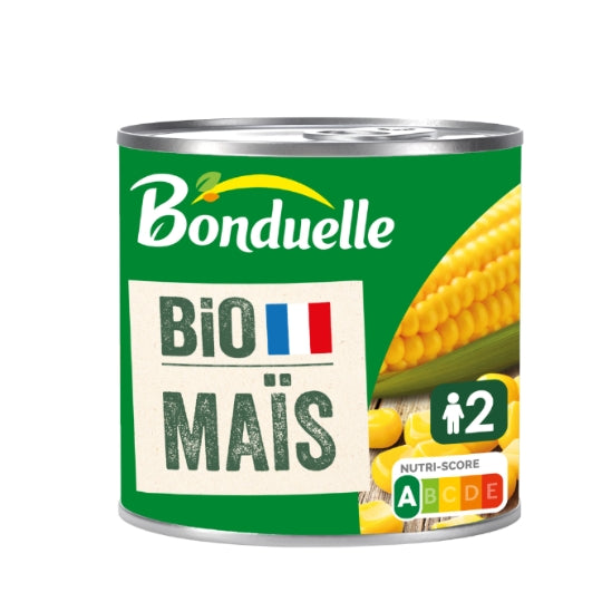 Maïs sans sucres ajoutés Bio BONDUELLE — la boîte de 285g — Lot de 3
