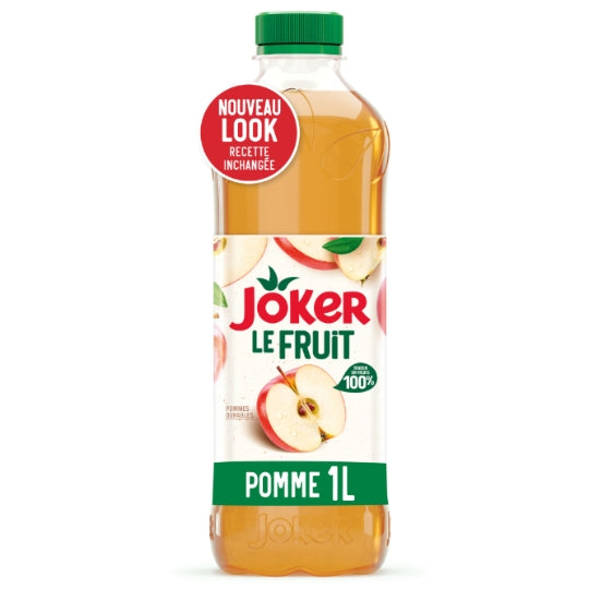 Jus de Pomme Sans Sucres Ajoutés JOKER — la bouteille de 1 L — Lot de 3
