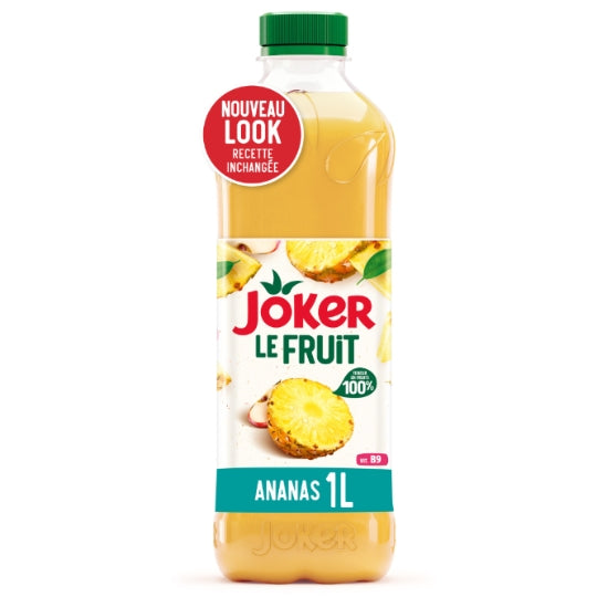 Jus d'Ananas Sans Sucres Ajoutés JOKER — la bouteille de 1 L — Lot de 3