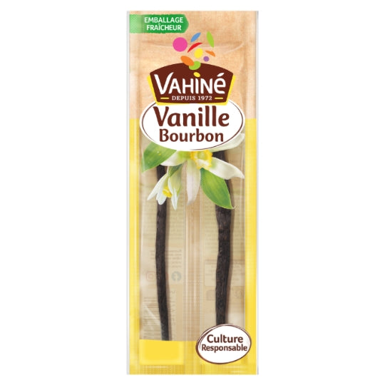 Gousse de Vanille Bourbon VAHINE — le tube de 2 gousses — Lot de 3