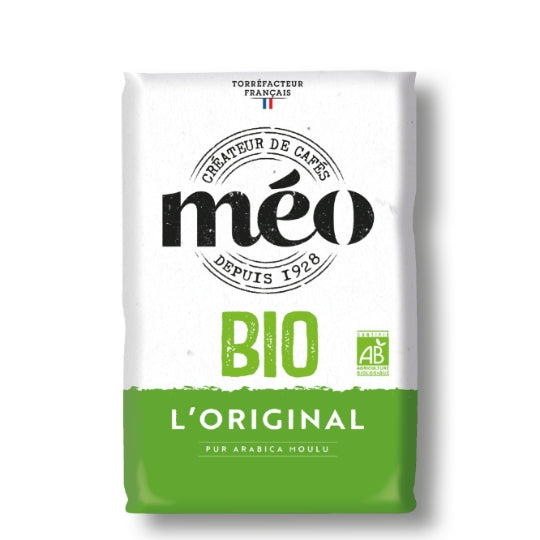 Café Moulu 100% Arabica Bio MEO — le paquet de 500g — Lot de 3
