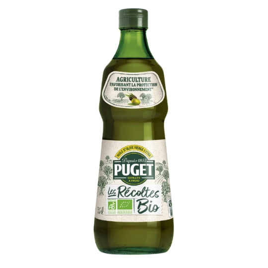 Huile d'Olive Vierge Extra Bio PUGET — la bouteille de 75cl — Lot de 3