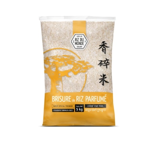 Brisures de Riz Parfumé RIZ DU MONDE — le sac de 5 kg — Lot de 3