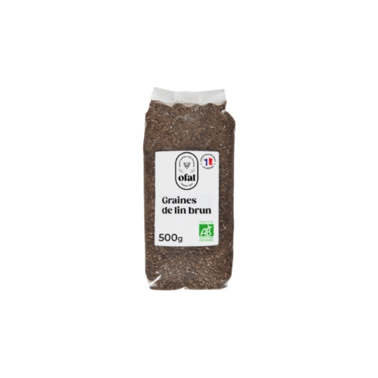 Graines de lin brun OFAL — le paquet de 500g — Lot de 3