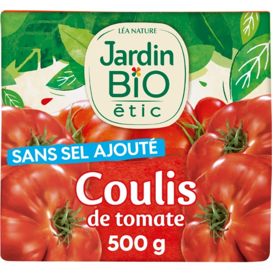 Coulis de tomate Bio JARDIN BIO ETIC — la brique de 500g — Lot de 3