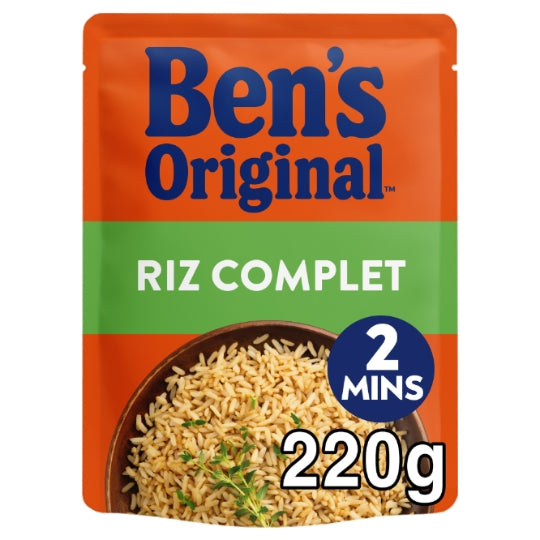 Riz Complet 2min BEN'S ORIGINAL — la boîte de 220g — Lot de 3