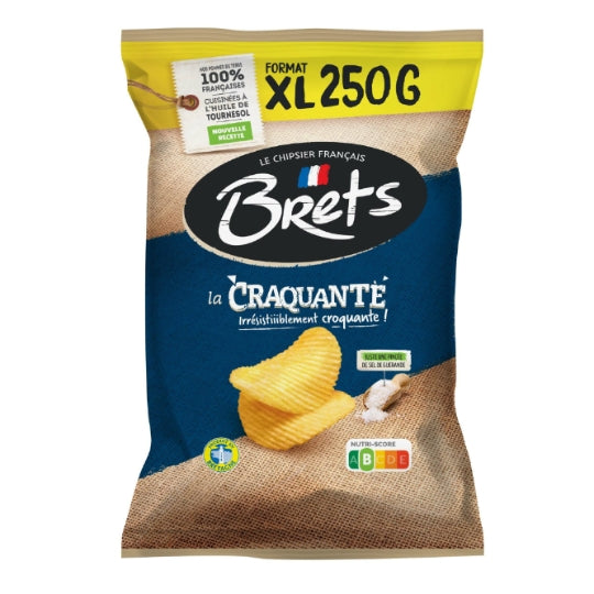 Chips la craquante nature BRETS — le sachet de 250g — Lot de 3