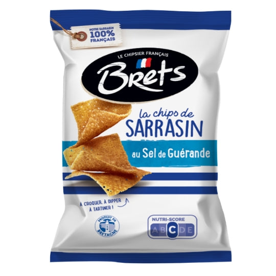 Chips de sarrasin au sel de Gerande BRETS — le paquet de 120g — Lot de 3