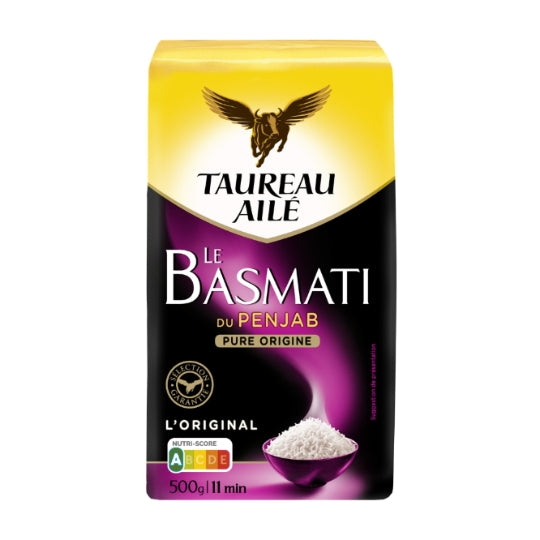 Riz Basmati Long TAUREAU AILE — le paquet de 500g — Lot de 3