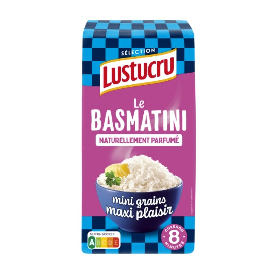 Riz le Basmatini Naturellement Parfumé LUSTUCRU — la boîte de 1kg — Lot de 3