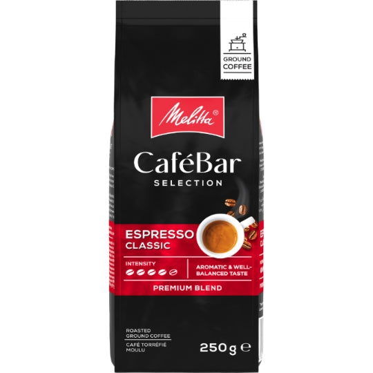 Café Moulu Expresso Classic Premium Blend Intensité 4 MELITTA — le paquet de 250g — Lot de 3