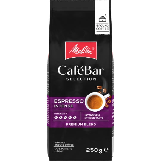 Café Moulu Expresso Intense Premium Blend Intensité 5 MELITTA — le paquet de 250g — Lot de 3