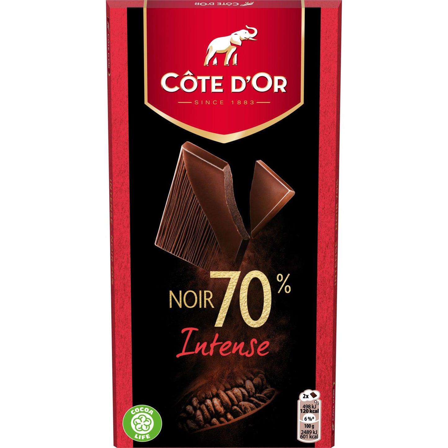 Tablette de Chocolat Noir Intense 70% COTE D'OR