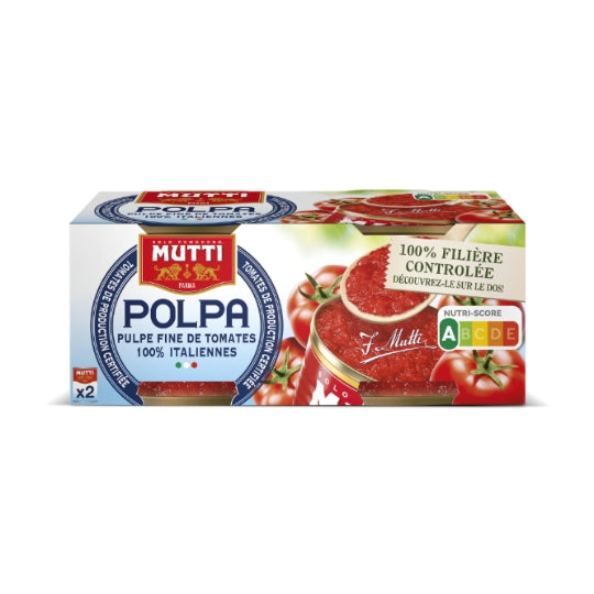 Pulpe Fine de Tomates MUTTI — les deux boites de 210g — Lot de 3