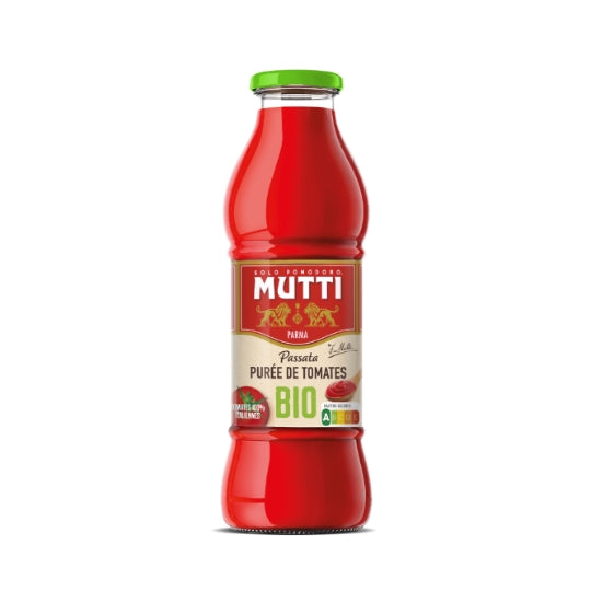 Purée de tomates Passata Bio MUTTI — le bocal de 560g — Lot de 3