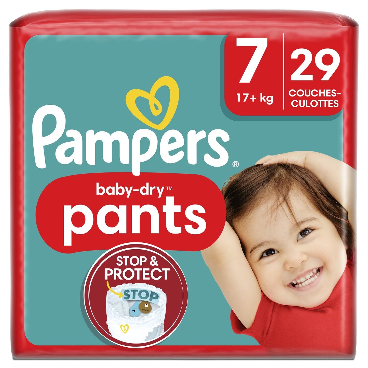 Couches-Culottes Taille 7 17kg+ Baby-Dry Pants PAMPERS