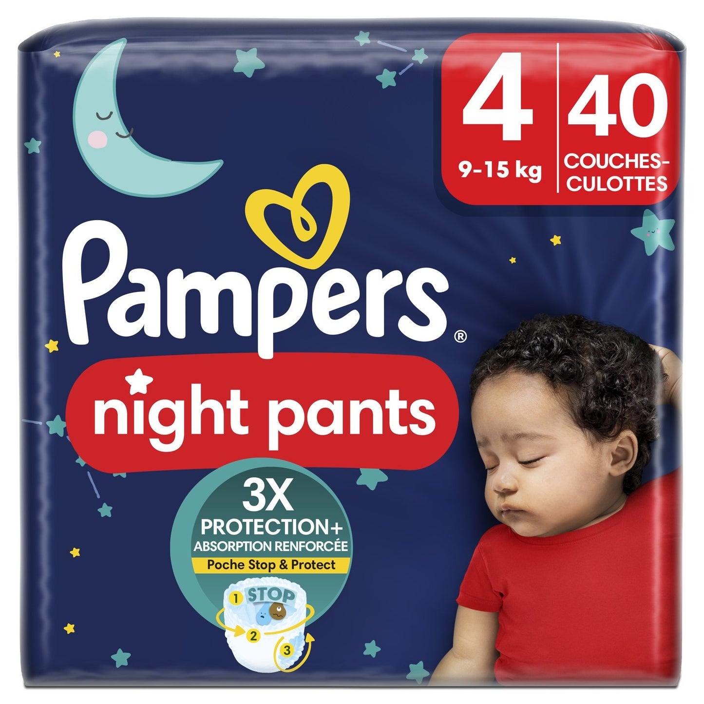 Couches-Culottes Taille 4 9-15kg Pour La Nuit Baby-Dry Night Pants PAMPERS