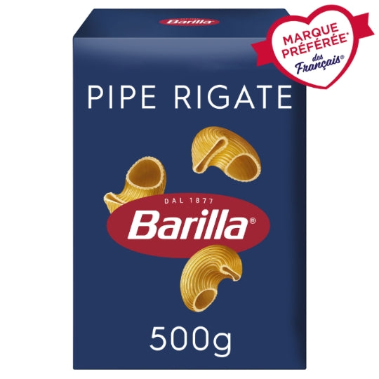 Pâtes pipe rigate BARILLA — la boîte de 500g — Lot de 3