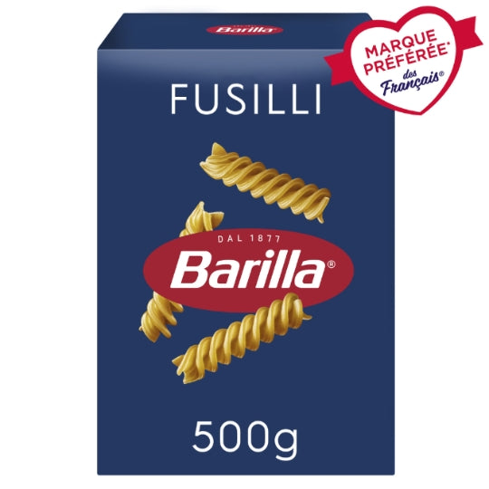 Pâtes fusilli BARILLA — la boîte de 500g — Lot de 3