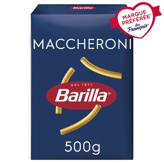 Pâtes macaroni BARILLA — la boîte de 500g — Lot de 3