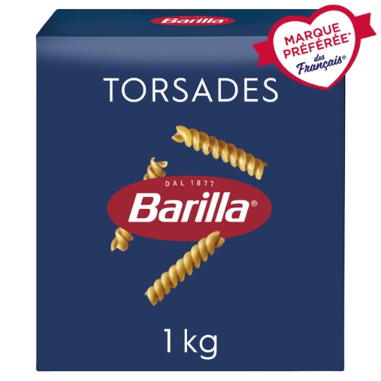 Pâtes torsades BARILLA — la boîte de 1kg — Lot de 3