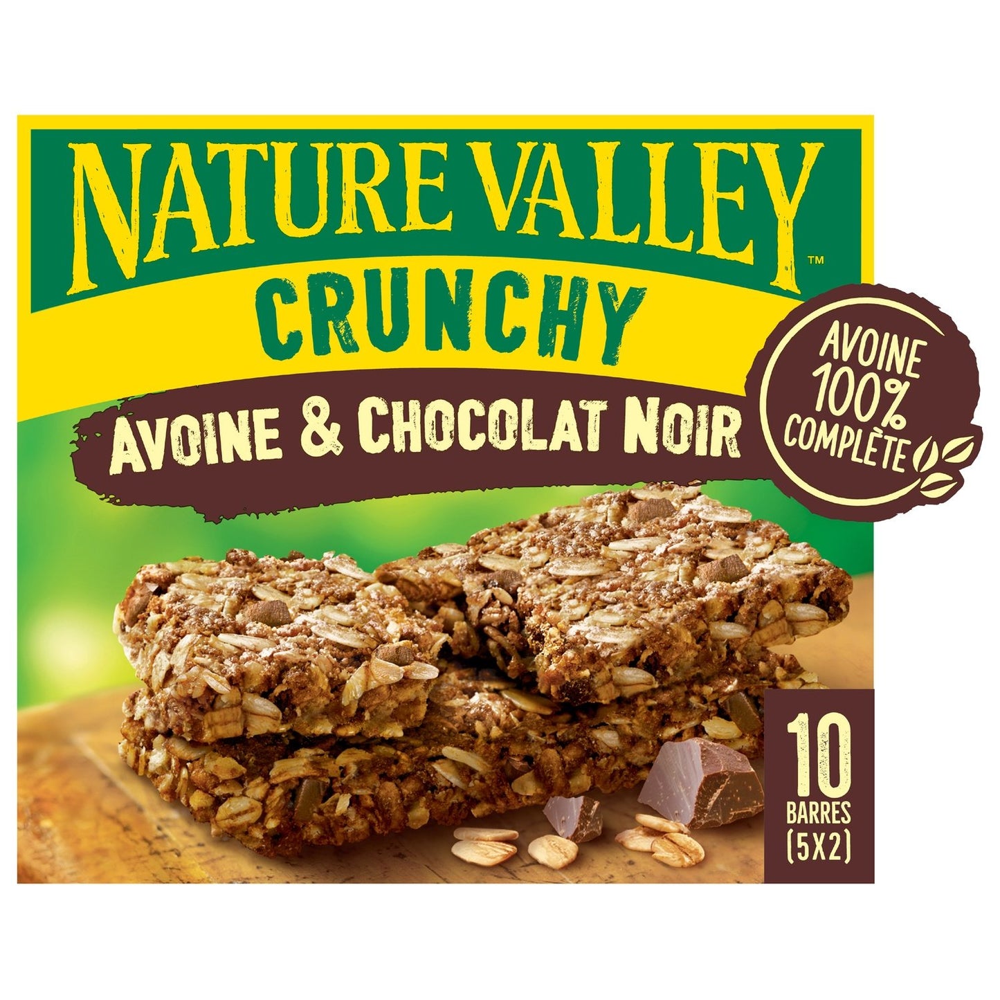 Barres Céréales Crunchy Avoine et Chocolat Noir NATURE VALLEY