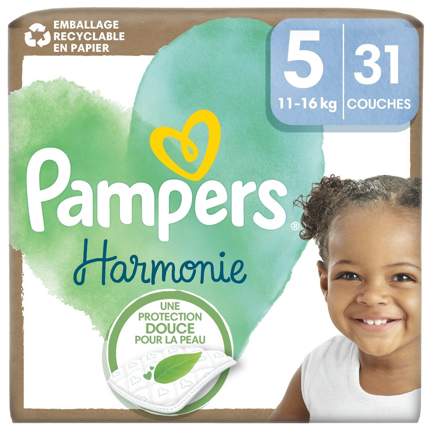 Couches Bébé Taille 5 11-16kg Harmonie PAMPERS