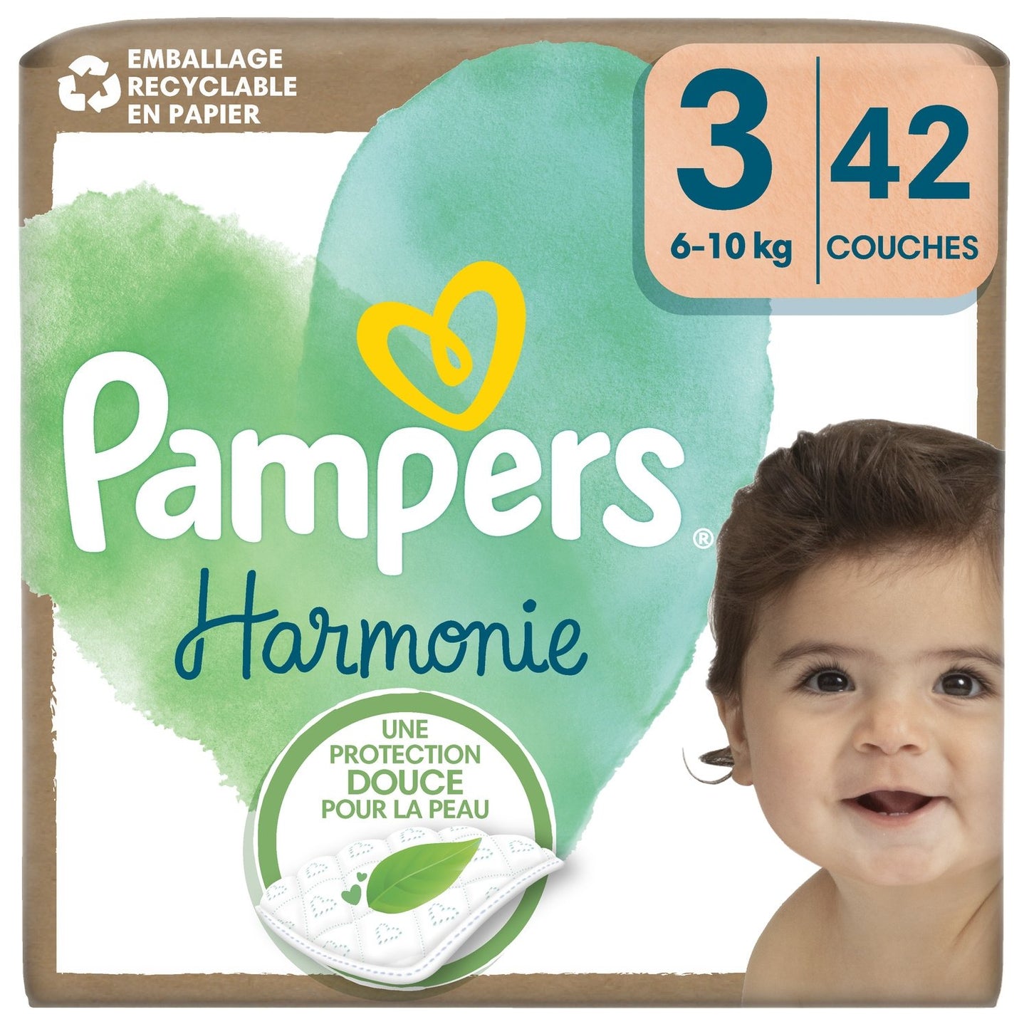 Couches Bébé Taille 3 6-10kg Harmonie PAMPERS