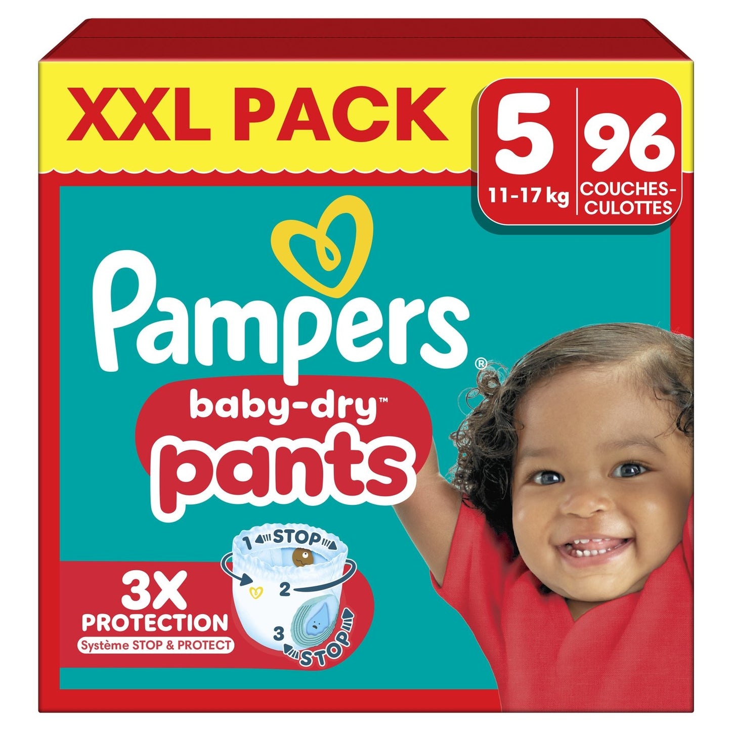 Couches-Culottes Taille 5 11-17kg XXL Pack Baby-dry Pants PAMPERS
