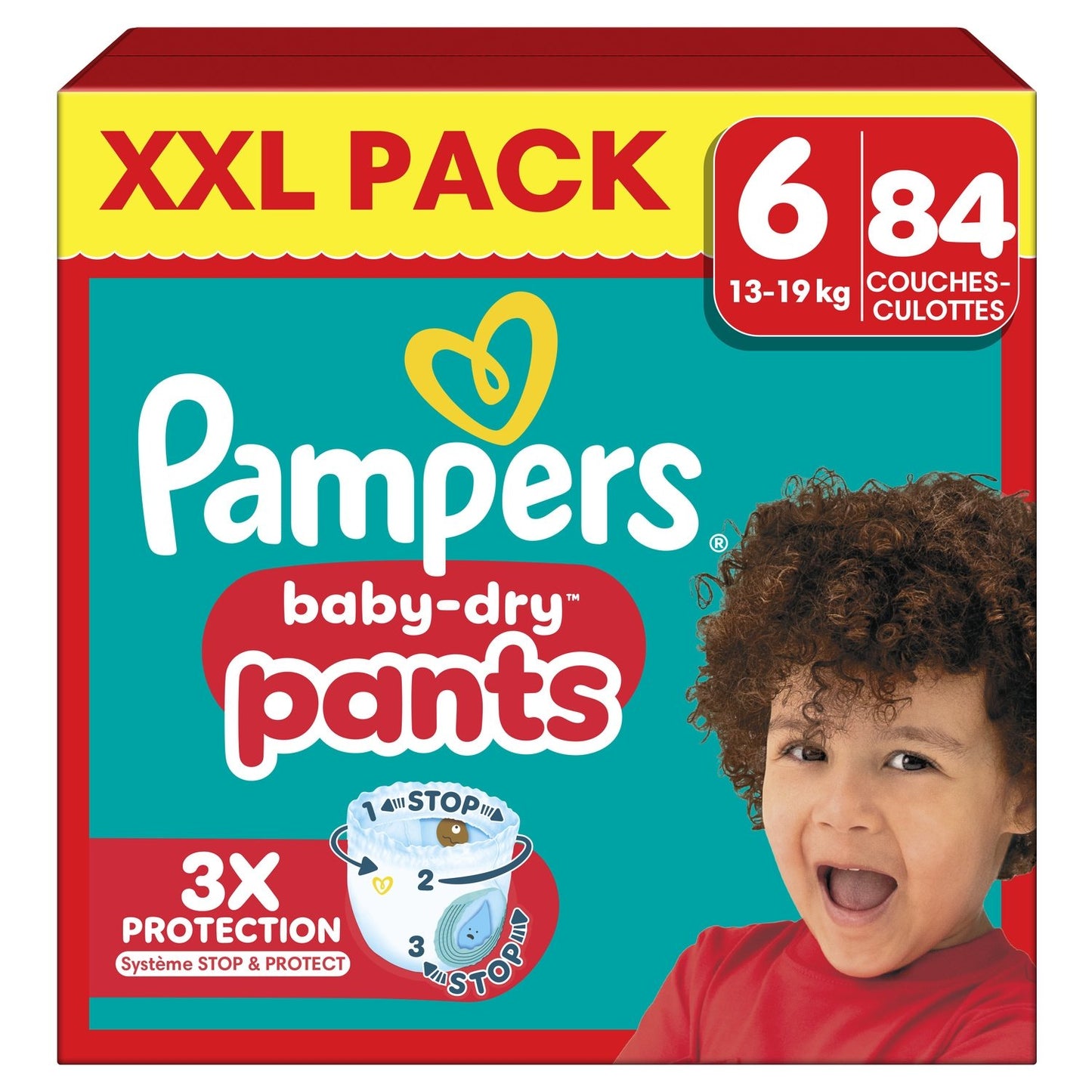 Couches-Culottes Taille 6 13-19kg XXL Pack Baby-Dry Pants PAMPERS