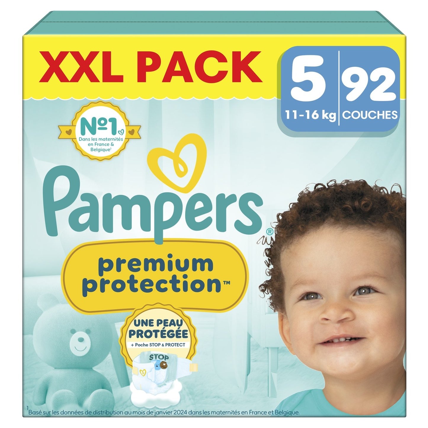 Couches Taille 5 11-16kg Premium Protection XXL Pack PAMPERS
