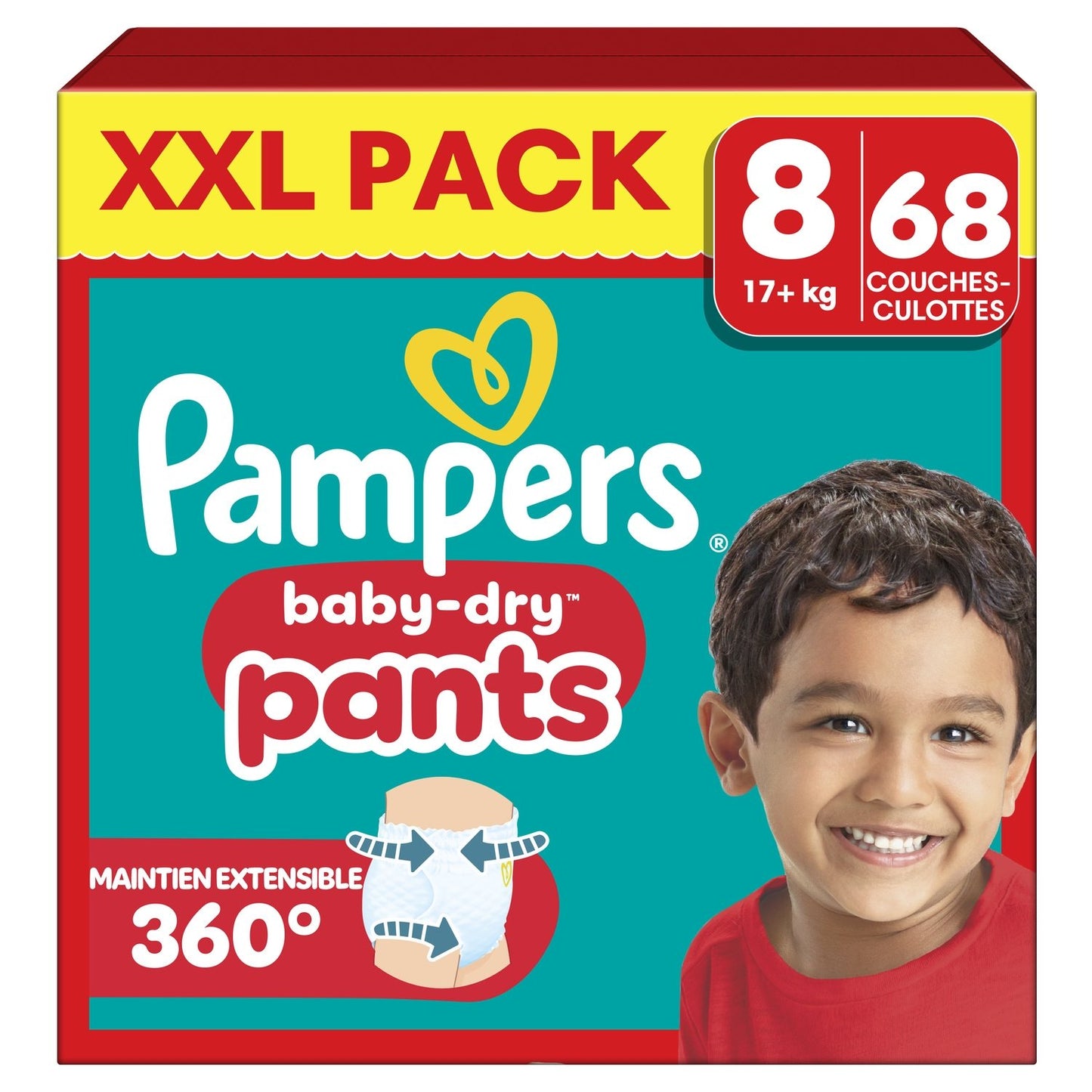 Couches-Culottes Taille 8 17+kg XXL Pack Baby-Dry Pants PAMPERS