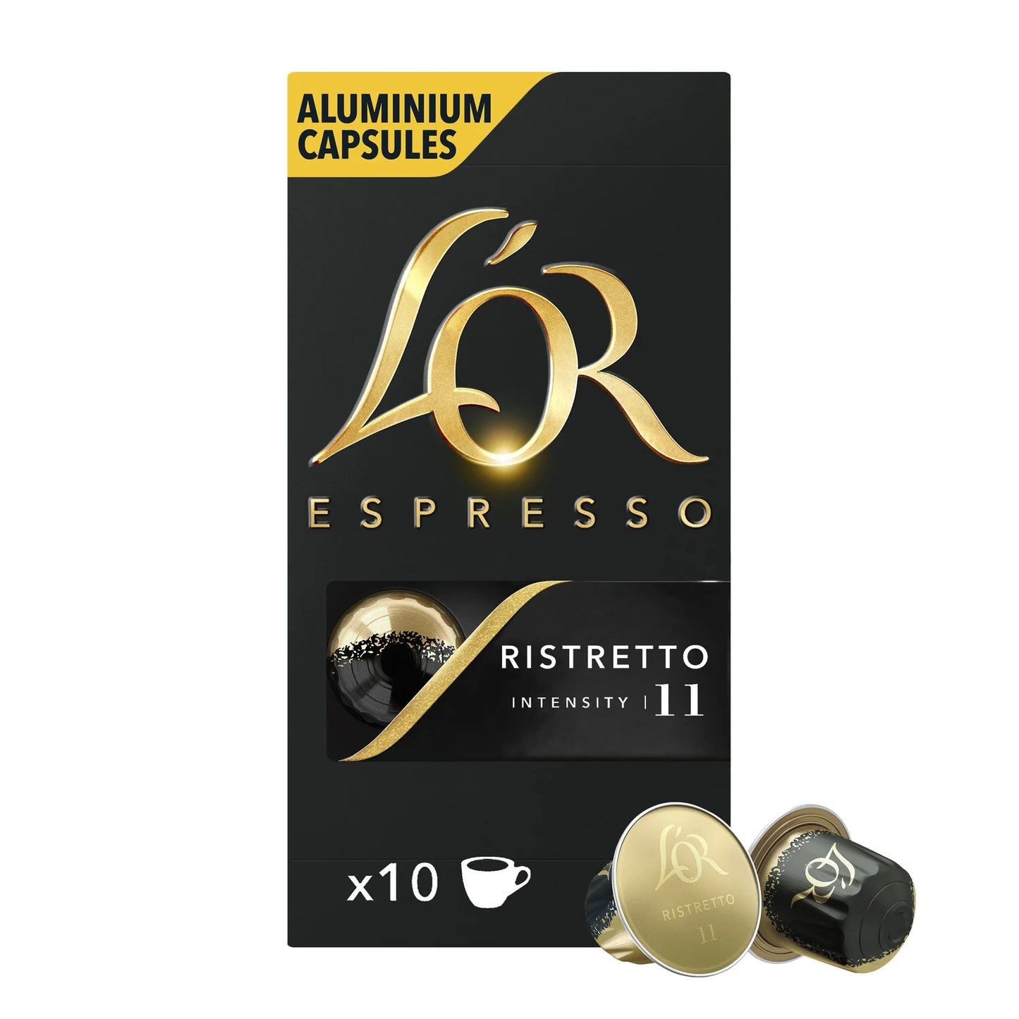 Café Capsules Ristretto Intensité 11 Compatible Nespresso L'OR la boite de 10 capsules