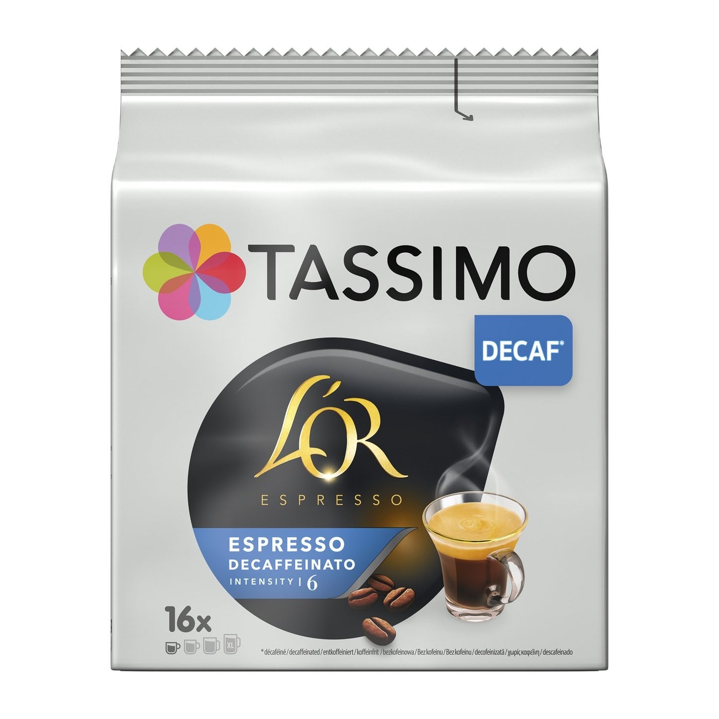 Café Dosettes Décaféiné Intensité 6 Compatible Tassimo TASSIMO