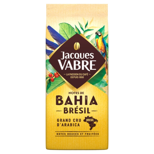 Café Moulu Origine Brésil Bahia JACQUES VABRE — le paquet de 250g — Lot de 3