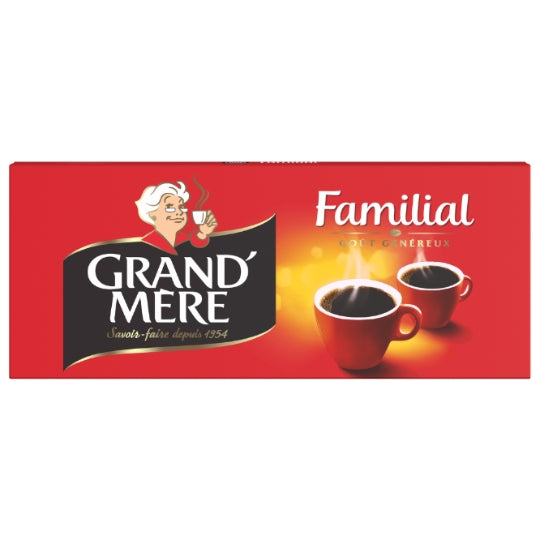 Café Moulu Familial 100% Robusta GRAND'MERE — le pack de 4x225g — Lot de 3