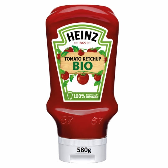 Sauce tomato ketchup Bio HEINZ — le flacon de 580g — Lot de 3