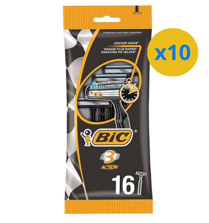 6 х BIC RASOIR JETABLE 3 ACTION, POUR HOMMES, PACK DE 4