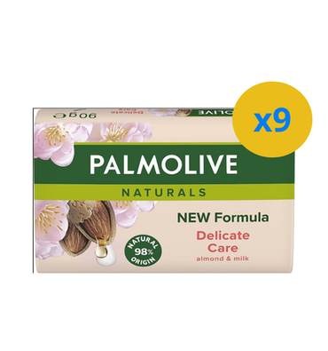 6 X PALMOLIVE SAVON LAIT D'AMANDE 90G