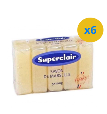 5 X SUPERCLAIR SAVON DE MARSEILLE 12