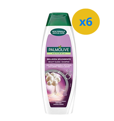 4 X SHAMPOING PALMOLIVE BEAUTY GLOSS AMANDE 350ML