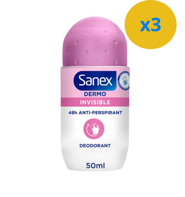 2 Х ROLL-ON SANEX DERMO INVISIBLE 50ML
