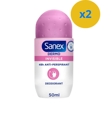 2 Х ROLL-ON SANEX DERMO INVISIBLE 50ML
