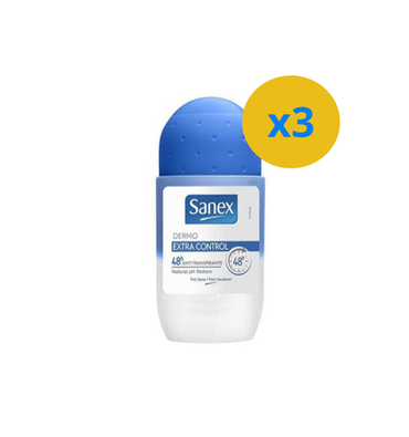 2 X ROLL-ON SANEX DERMO EXTRA-CONTROL 50ML