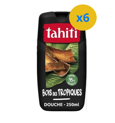 4 x TAHITI GEL DOUCHE BOIS DES TROPIQUES 250ML