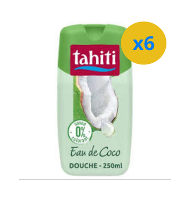 4 x TAHITI GEL DOUCHE EAU DE COCO 250ML